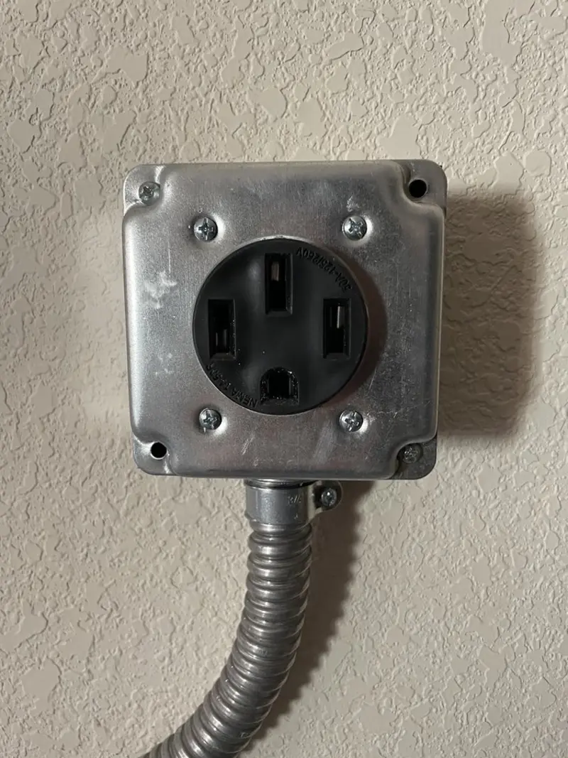 NEMA 14-50 outlet installed for Smart Home Electrical in Franklin
